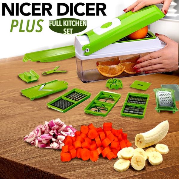 vervaldatum ledematen Persoonlijk Genius Nicer Dicer Plus - 14 Pieces Vegetable Cutter Set (As Seen on TV)  Details