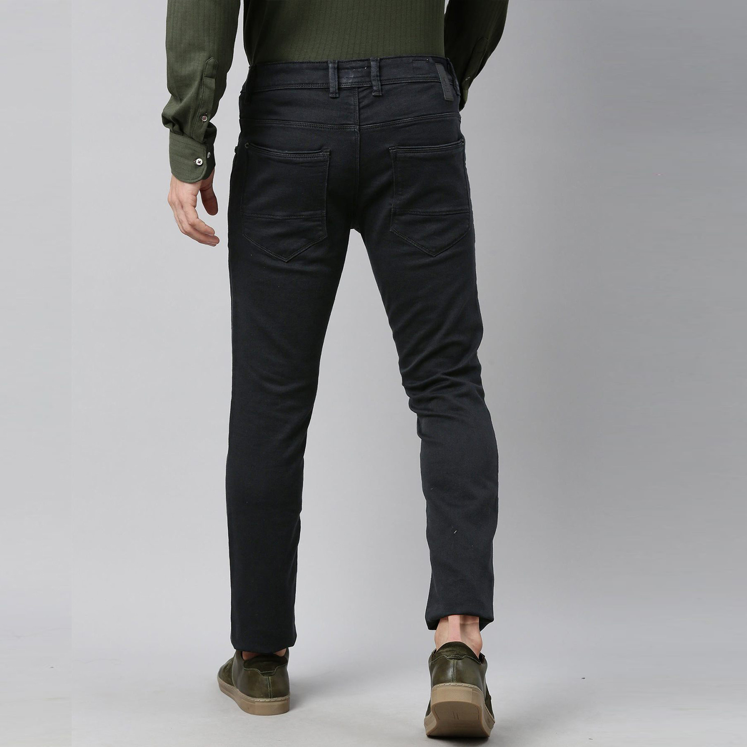 Slim-fit Stretchable Denim Jeans Pant For Men - Deep Black (NZ) Details