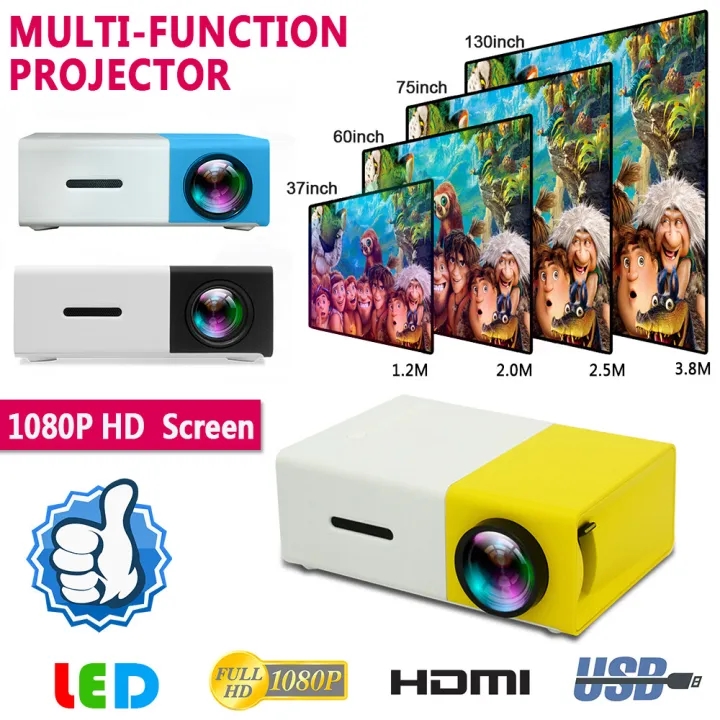 Se igennem Solformørkelse Fjord YG300 Pro LED Mini Projector 1080P Full HD Supported HD/M USB AV TF PS4  Portable Home Media Player (ANV) Details